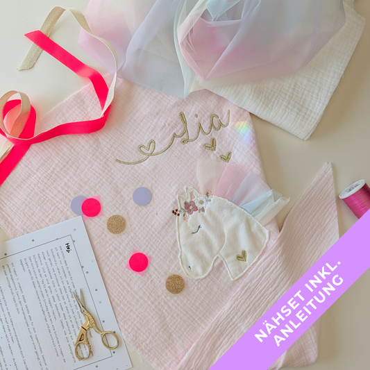 DIY Set Schultüte Boho Pony | Schultüte mit Pferd aus Kuschelfell zum Selber nähen