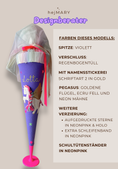 Bild in Galerie-Betrachter laden, Schultüte Musselin Einhorn PEGASUS | freie Farbwahl
