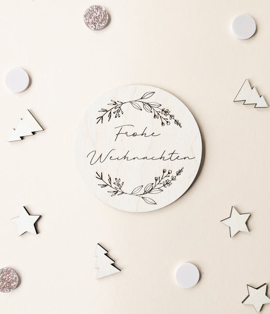 Weihnachtliche Einlegescheibe für hejMARY Geburtstagskranz | Adventskranz