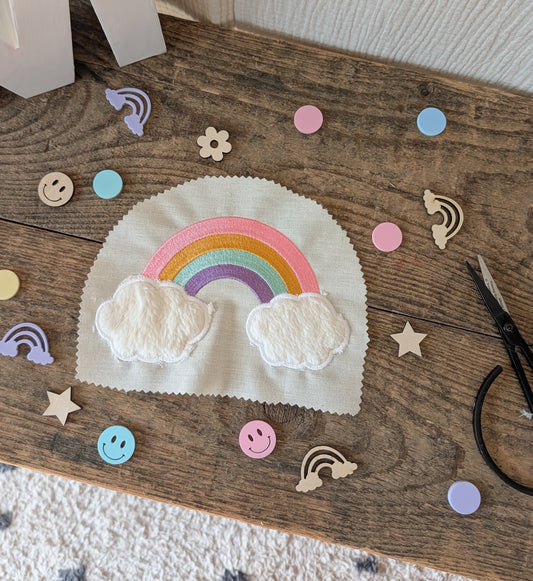 Aufnäher Regenbogen | Wolken Applikation