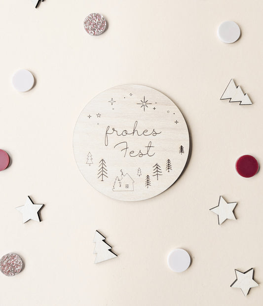 Weihnachtliche Einlegescheibe für hejMARY Geburtstagskranz | Adventskranz