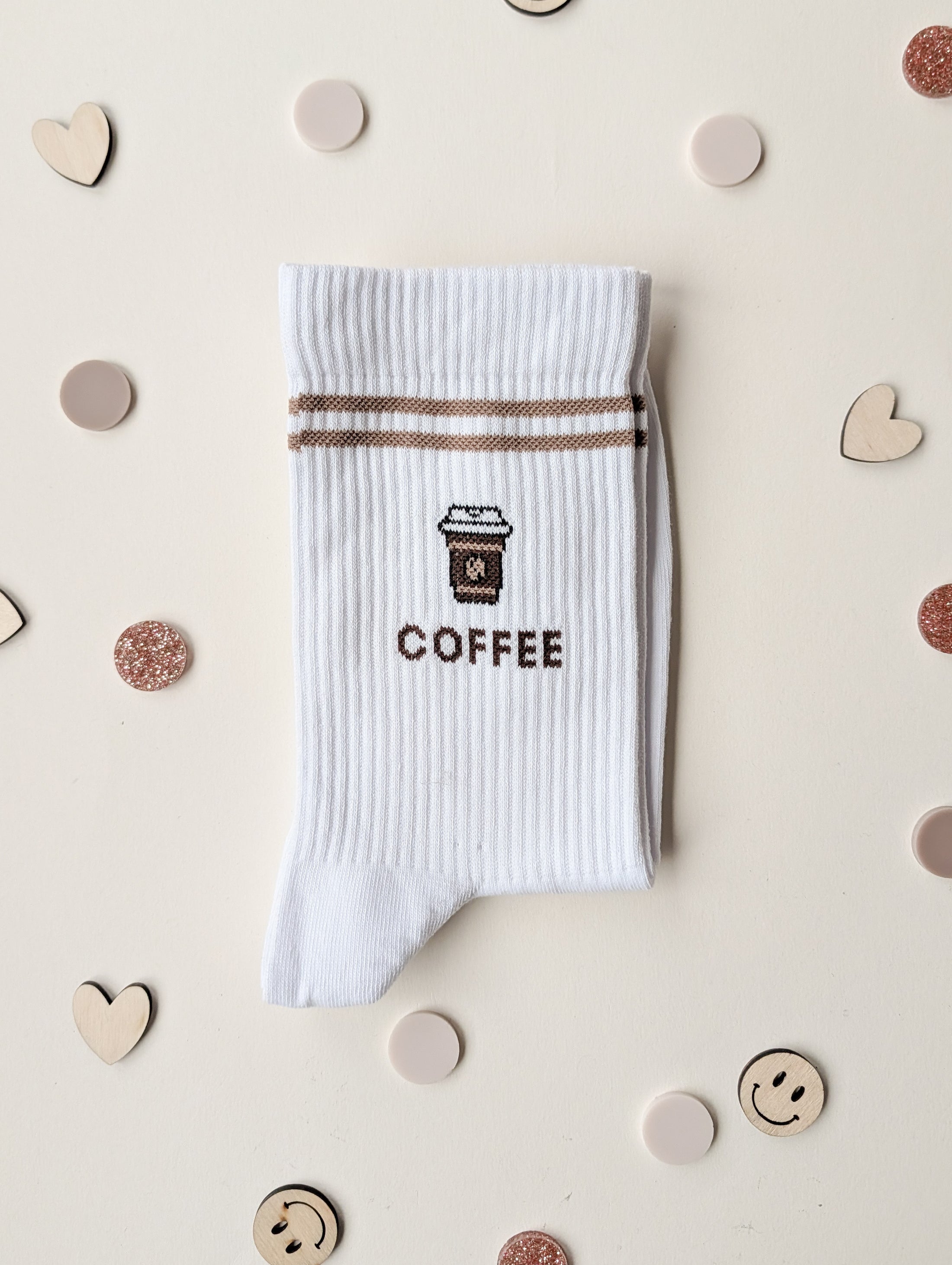 Socken "COFFEE" beige