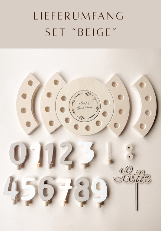 Geburtstagskranz-Starter-Set: Kranz „Happy Birthday“ + GRATIS Motivstecker