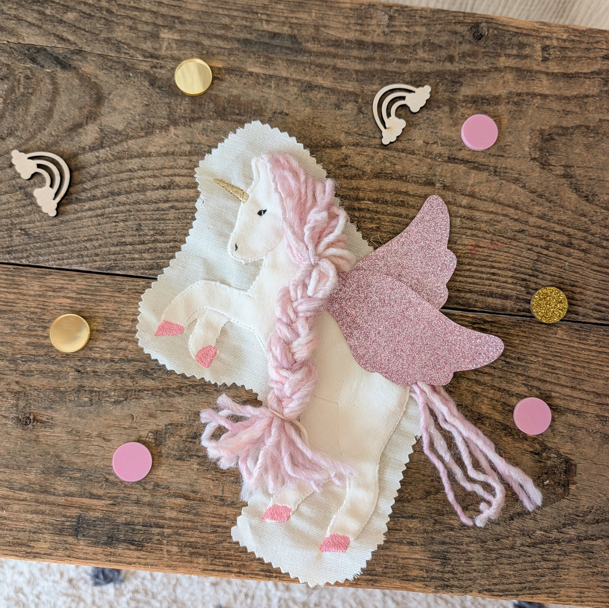Aufnäher Pegasus ROSA | Einhorn Applikation