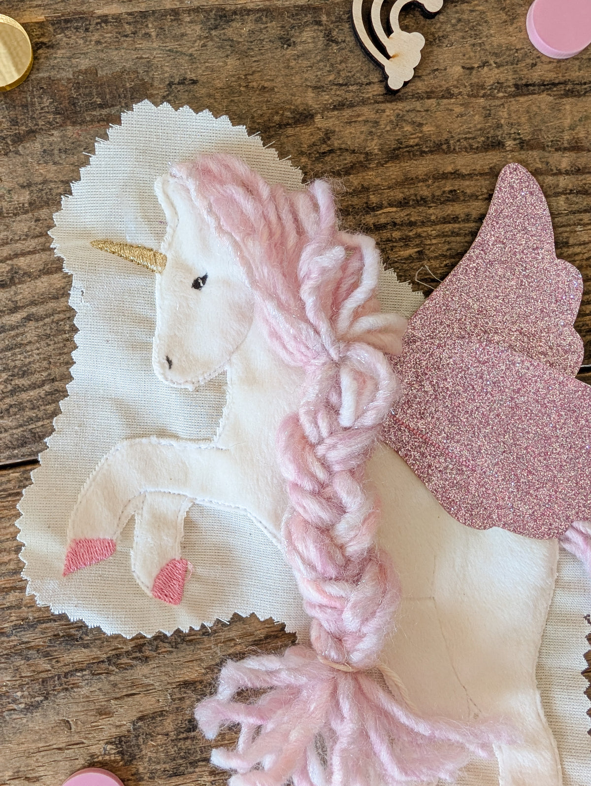 Aufnäher Pegasus ROSA | Einhorn Applikation